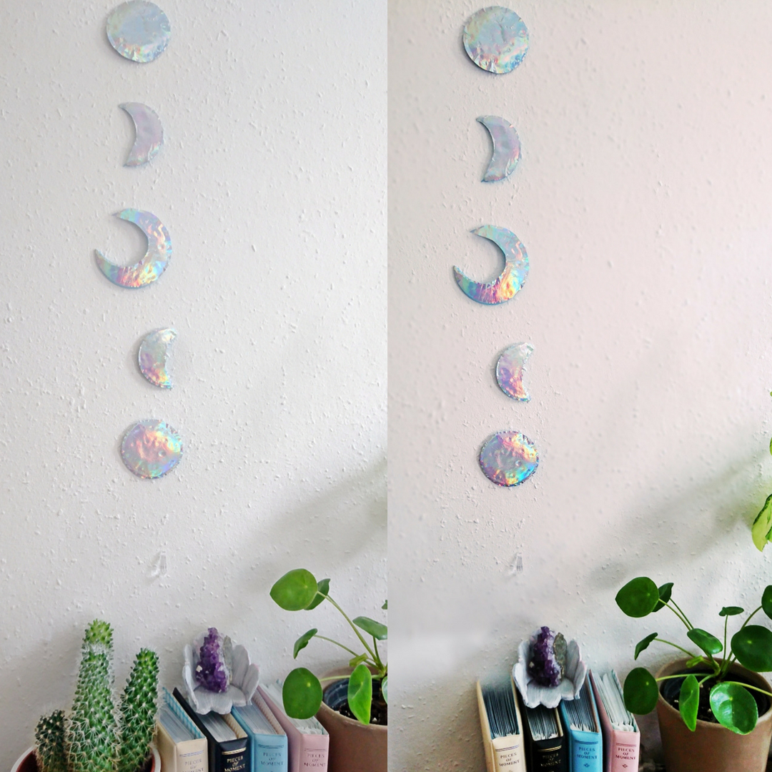 DIY Mond Girlande mit Holo-Effekt