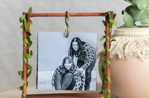 DIY Fotoschaukel Mini Holzschaukel mit Foto 2 Menschen