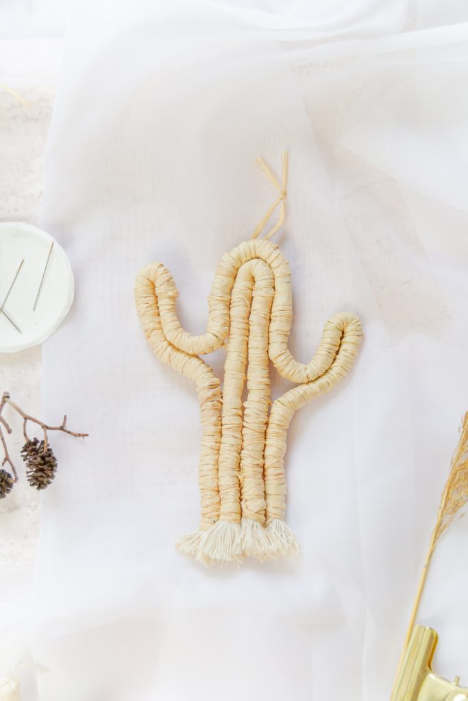DIY Makramee Kaktus / Fiber Kakuts aus Wolle und Naturbast seil