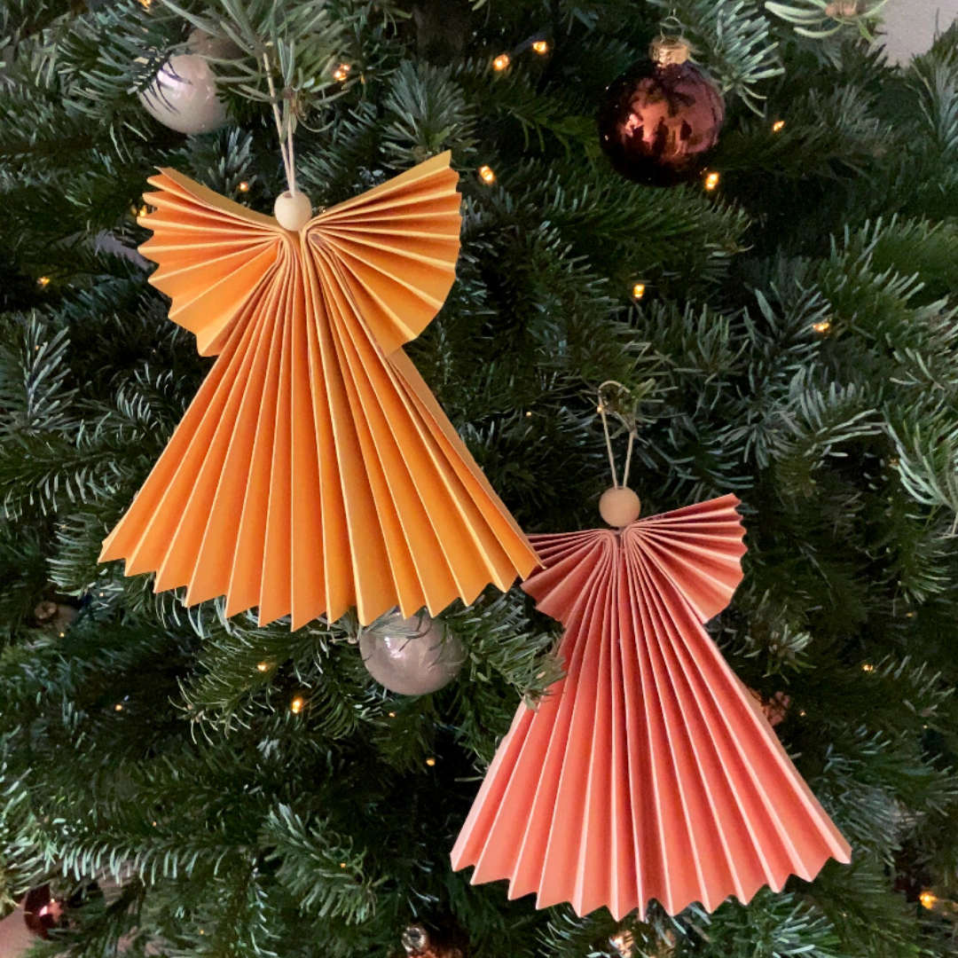 Engel aus Papier basteln | Weihnachtdekoration basteln